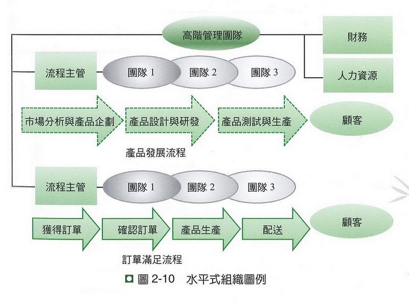 水平式組織