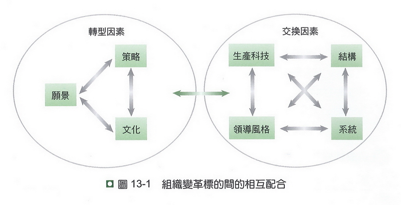 組織變革標的間的相互配合